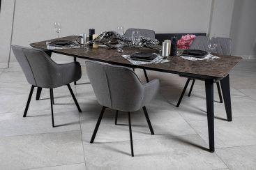 Стол Detroit 240х100х76 Laminam Emperador Extra (3 mm)