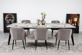 Стіл Detroit 240х100х76 Laminam Invisible white (5 мм)