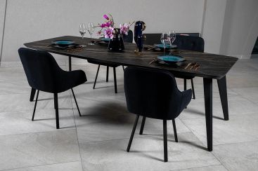 Стол Detroit 240х100х76 Laminam Naturali Noir Desir (3 мм)