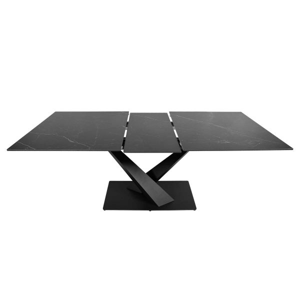 Стол ENA 160(200)*90*75 Черный+песочно черный, матовое покр.(CN010) к-кт(1-3) - фото 7