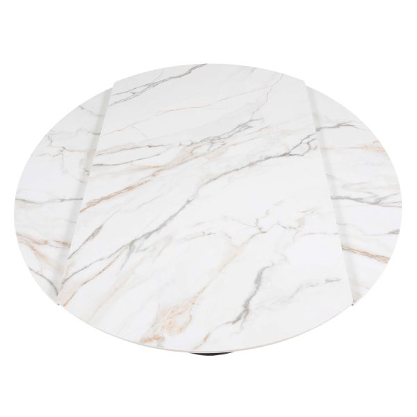 Стол LITO 80(130)*130*77 Золотой с белым+песчано-черным, матовое покр.(CN004) к-кт(1-3) - фото 5