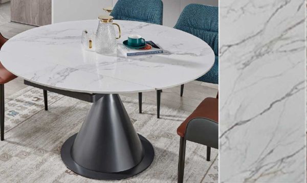 Стол LITO 80(130)*130*77 Золотой с белым+песчано-черным, матовое покр.(CN004) к-кт(1-3) - фото 3