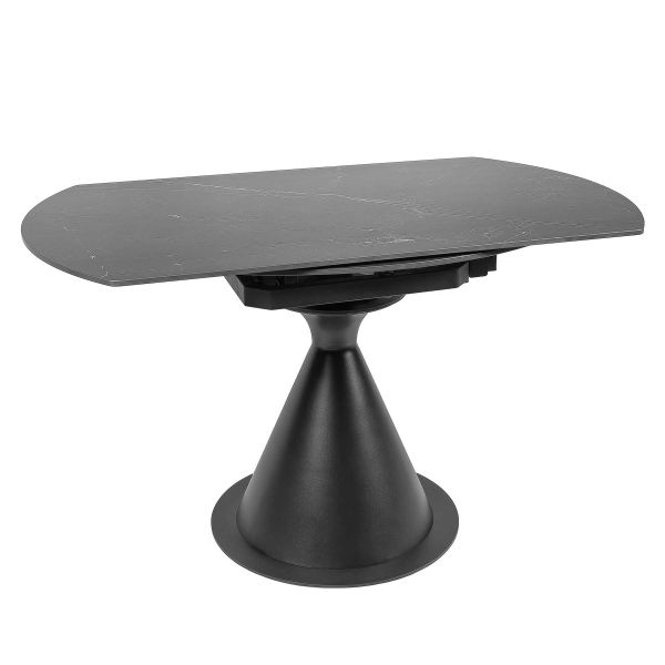 Стол LITO 80(130)*130*77 Черный+песочно черный, матовое покр.(CN010) к-кт(1-3) - фото 3