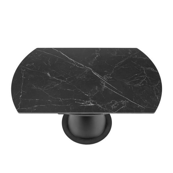 Стол LITO 80(130)*130*77 Черный+песочно черный, матовое покр.(CN010) к-кт(1-3) - фото 5