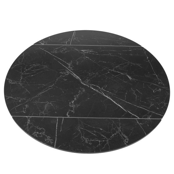 Стол LITO 80(130)*130*77 Черный+песочно черный, матовое покр.(CN010) к-кт(1-3) - фото 7