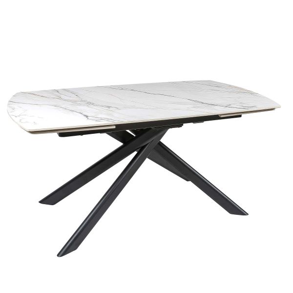 Стіл MYRA 160(240)*90*77 Золотий з білим+піщано-чорний, матове покр.(CN004) к-кт(1-2) - фото 4