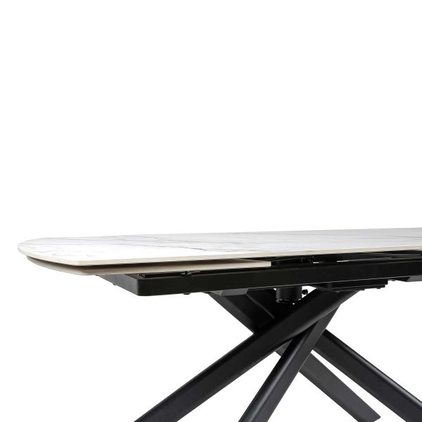 Стіл MYRA 160(240)*90*77 Золотий з білим+піщано-чорний, матове покр.(CN004) к-кт(1-2) - фото 6