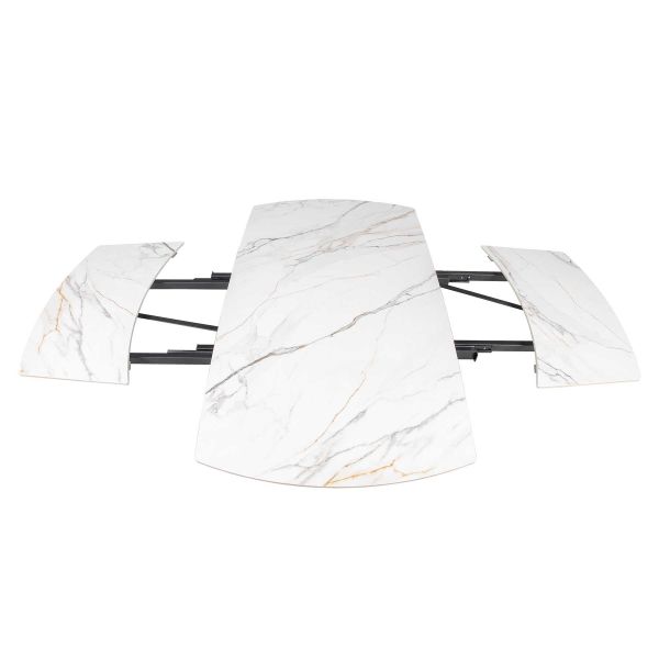 Стіл MYRA 160(240)*90*77 Золотий з білим+піщано-чорний, матове покр.(CN004) к-кт(1-2) - фото 2