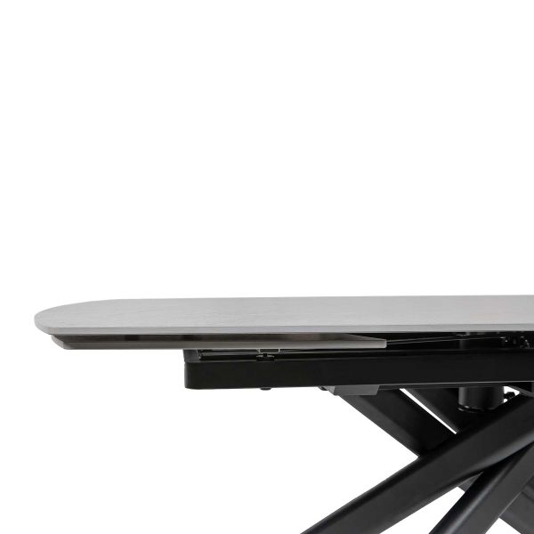 Стіл MYRA 160(240)*90*77 Сірий Ермес+чорний пісок, матове покр.(CN013) к-кт(1-2) - фото 6