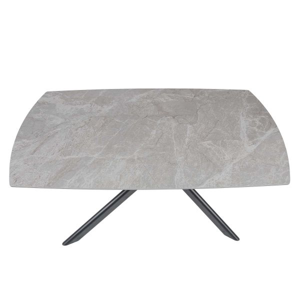 Стіл MYRA 160(240)*90*77 Сірий Ермес+чорний пісок, матове покр.(CN013) к-кт(1-2) - фото 4