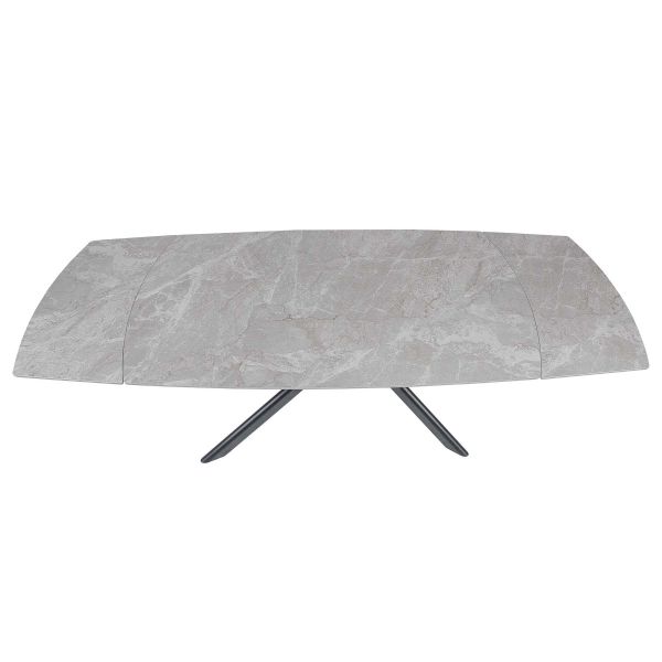 Стіл MYRA 160(240)*90*77 Сірий Ермес+чорний пісок, матове покр.(CN013) к-кт(1-2) - фото 3