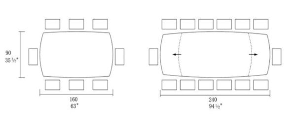 Стіл MYRA 160(240)*90*77 Сірий Ермес+чорний пісок, матове покр.(CN013) к-кт(1-2) - фото 8