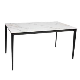 Стіл NYSA 140*80*74 Золотий з білим+піщано-чорний, матове покр.(CN004) к-кт(1-3)