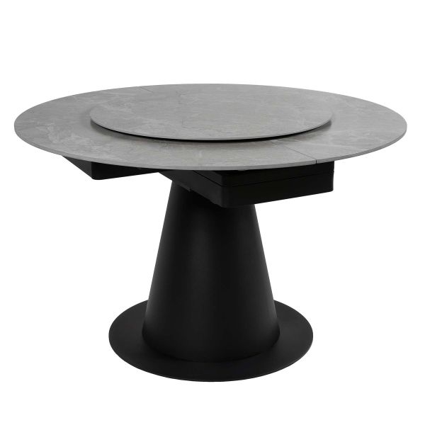 Стіл YONA 120(155)*75*75 Сірий Ермес+чорний пісок, матове покр.(CN013) к-кт(1-3) - фото 6