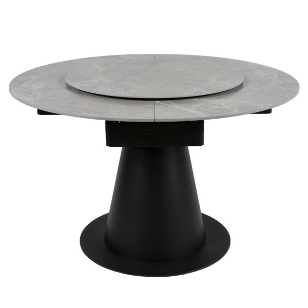 Стіл YONA 120(155)*75*75 Сірий Ермес+чорний пісок, матове покр.(CN013) к-кт(1-3) - фото 5