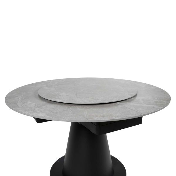 Стіл YONA 120(155)*75*75 Сірий Ермес+чорний пісок, матове покр.(CN013) к-кт(1-3) - фото 4