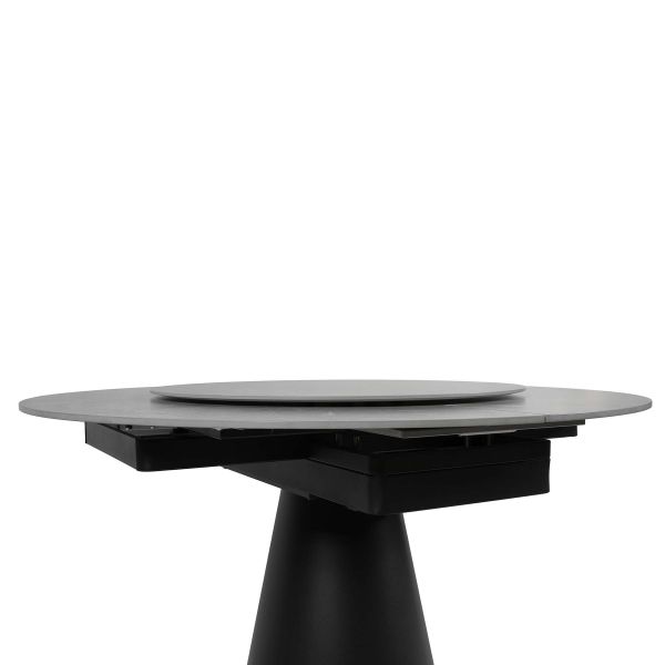 Стіл YONA 120(155)*75*75 Сірий Ермес+чорний пісок, матове покр.(CN013) к-кт(1-3) - фото 3