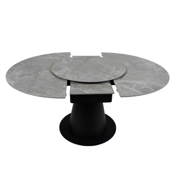 Стіл YONA 120(155)*75*75 Сірий Ермес+чорний пісок, матове покр.(CN013) к-кт(1-3) - фото 12