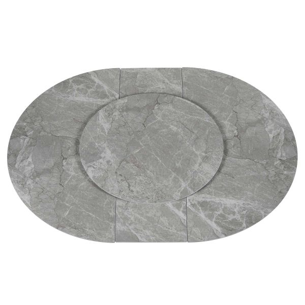 Стіл YONA 120(155)*75*75 Сірий Ермес+чорний пісок, матове покр.(CN013) к-кт(1-3) - фото 11