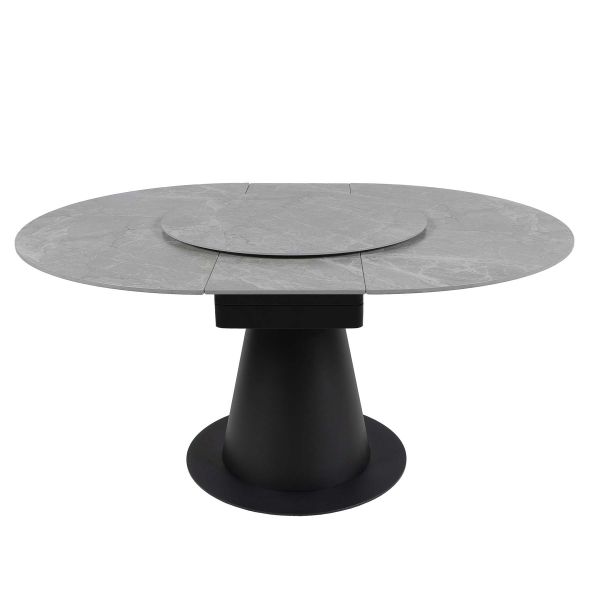 Стіл YONA 120(155)*75*75 Сірий Ермес+чорний пісок, матове покр.(CN013) к-кт(1-3) - фото 10