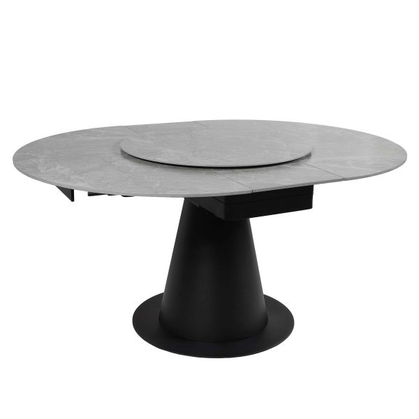 Стіл YONA 120(155)*75*75 Сірий Ермес+чорний пісок, матове покр.(CN013) к-кт(1-3) - фото 9