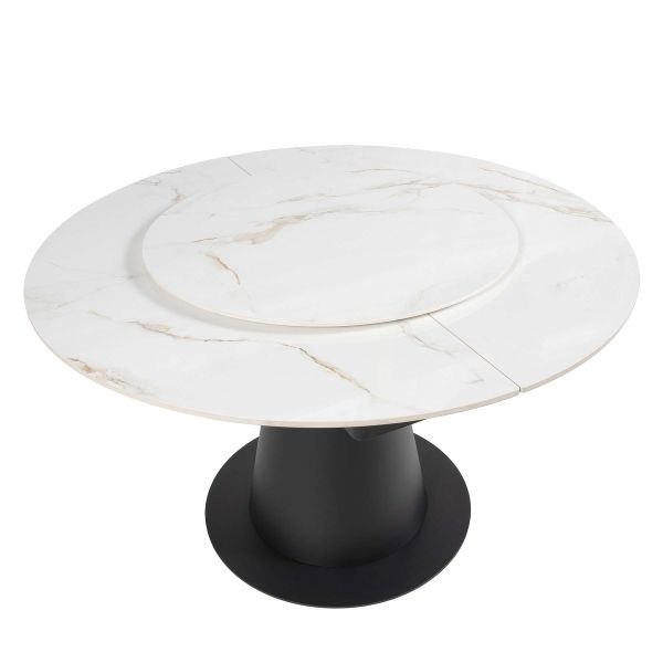 Стіл YONA 120(155)*75*75 Яскраве золото+чорний пісок, глянцеве покр.(CN002) к-кт(1-3) - фото 6