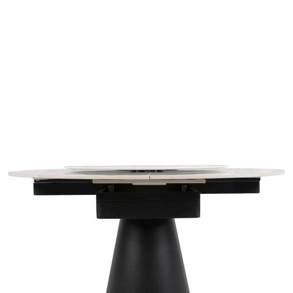 Стіл YONA 120(155)*75*75 Яскраве золото+чорний пісок, глянцеве покр.(CN002) к-кт(1-3) - фото 5