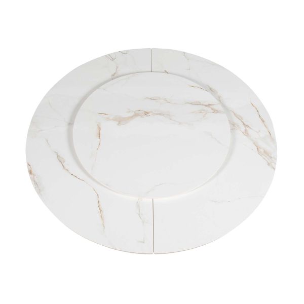 Стіл YONA 120(155)*75*75 Яскраве золото+чорний пісок, глянцеве покр.(CN002) к-кт(1-3) - фото 4