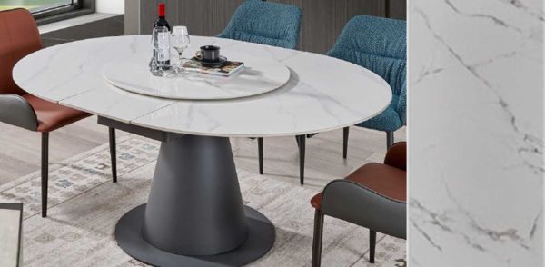 Стіл YONA 120(155)*75*75 Яскраве золото+чорний пісок, глянцеве покр.(CN002) к-кт(1-3) - фото 9