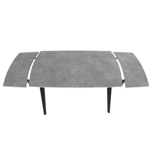 Стіл ZELOS 120(180)*80*75 Темно сірий+пісочно чорний, матове покриття (CN012) - фото 2