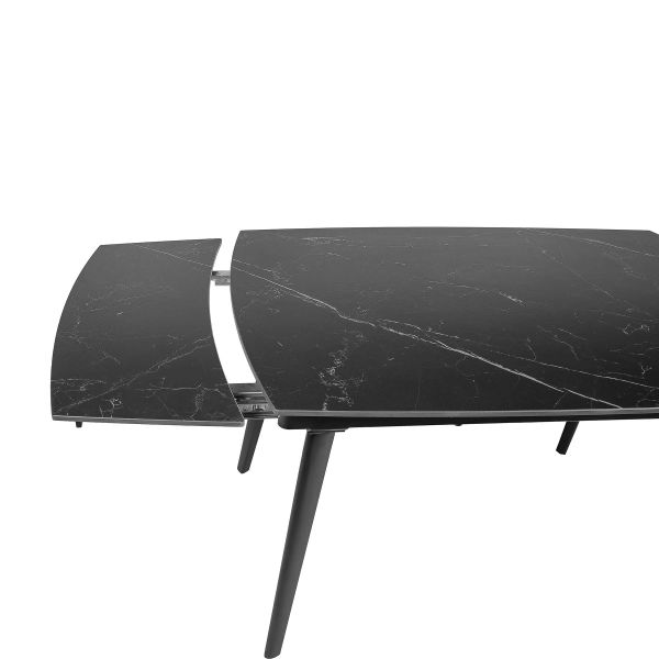 Стіл ZELOS 120(180)*80*75 Чорний+пісочно чорний, матове покриття (CN010) - фото 5