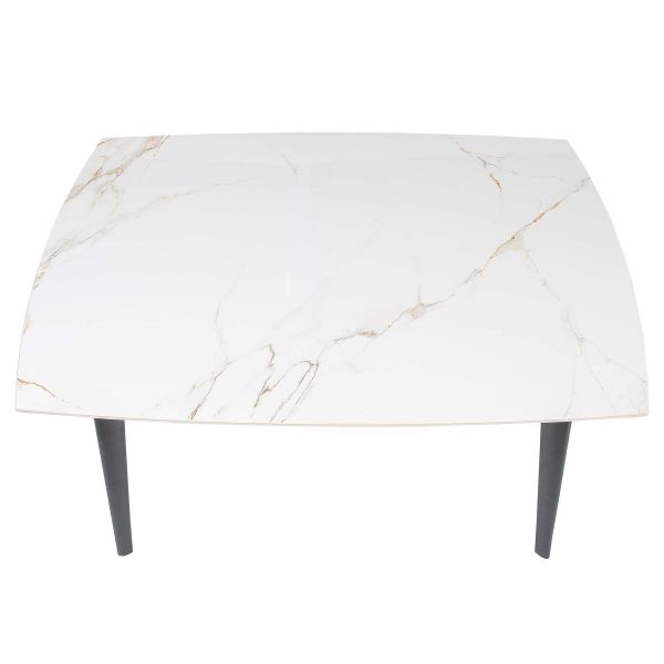 Стол ZELOS 120(180)*80*75 Яркое золото+черный песок, глянцевое покрытие (CN002) - фото 7