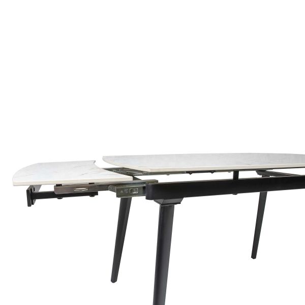 Стол ZELOS 120(180)*80*75 Яркое золото+черный песок, глянцевое покрытие (CN002) - фото 6