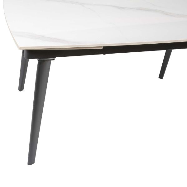 Стол ZELOS 120(180)*80*75 Яркий горный камень+черный песок, глянцевое покрытие (CN003) - фото 7