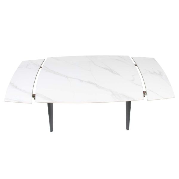 Стол ZELOS 120(180)*80*75 Яркий горный камень+черный песок, глянцевое покрытие (CN003) - фото 5