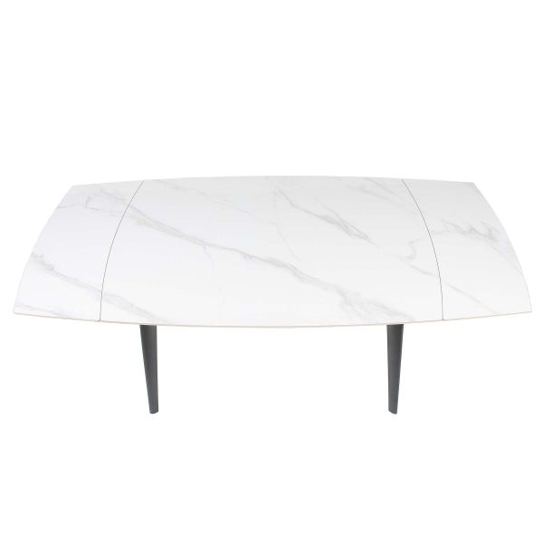 Стол ZELOS 120(180)*80*75 Яркий горный камень+черный песок, глянцевое покрытие (CN003) - фото 4