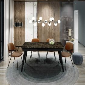 Стол АТЛАНТА 140(180)*80*76 Laminam Emperador Extra (5 mm)