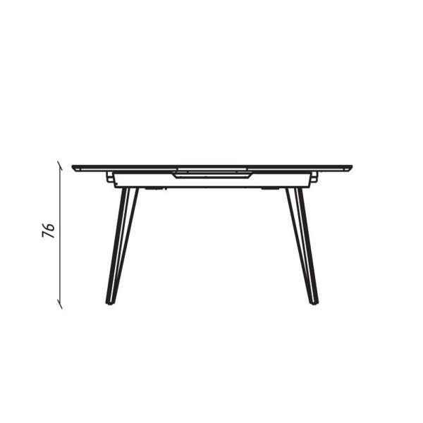 Стол Денвер 120(160)*80*76 Erdek Blanco (9mm)