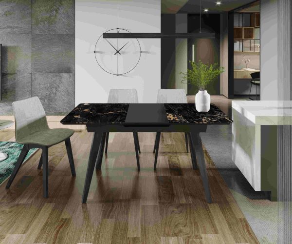 Стіл Денвер 120(160)*80*76 Richmond Black (9 mm) - фото 3