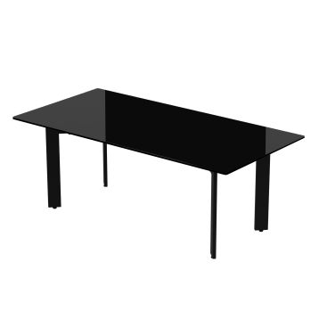 Стол журнальный Kali 120x60x45 Стекло черное (9mm) Rodos