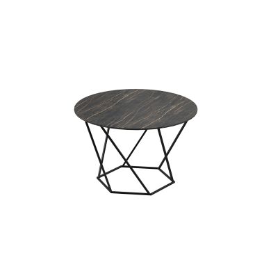 Стол журнальный Линт d60x45 Namibia black (9 mm) Rodos