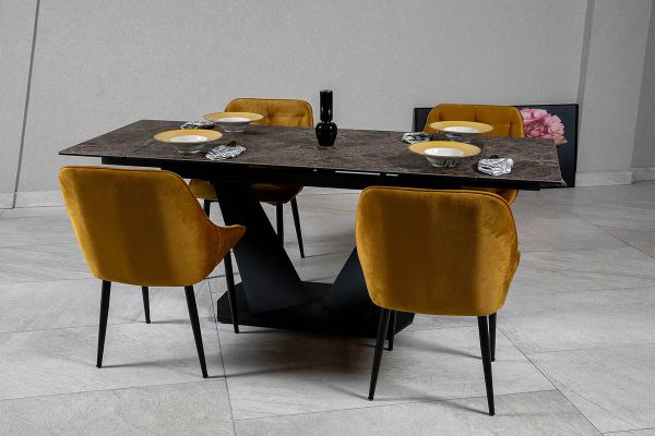 Стол Луара 140(200)*80*76 Laminam Emperador Extra (3 mm) - фото 3