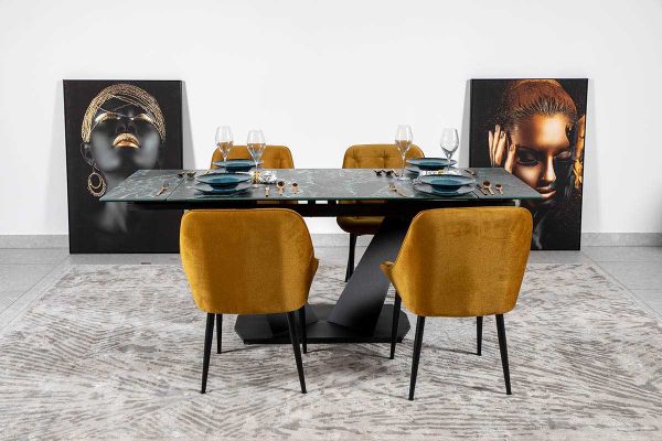 Стіл Луара 140(200)*80*76 Laminam Verde Alpi Lucidato (5mm) - фото 5