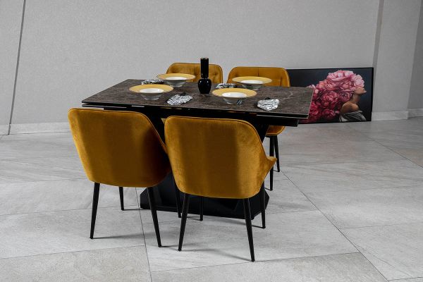 Стол Луара 160(240)*90*76 Laminam Emperador Extra (3 mm) - фото 3