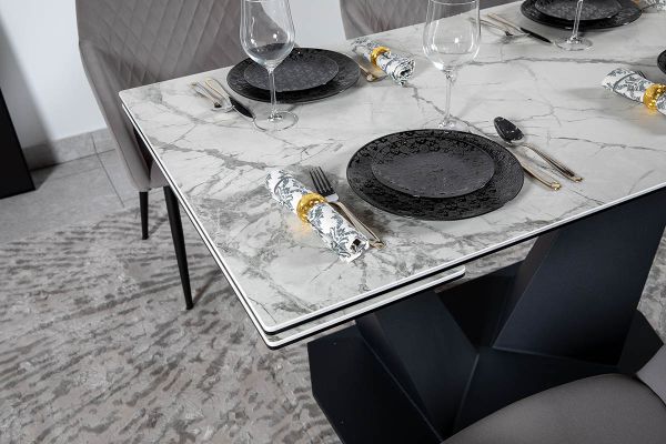 Стіл Луара 160(240)*90*76 Laminam Invisible white (5 mm) - фото 2