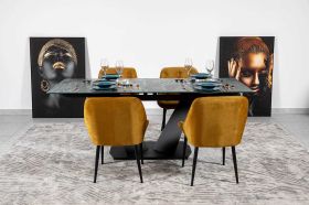 Стол Луара 160(240)*90*76 Laminam Verde Alpi Lucidato (5mm)