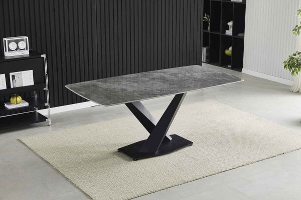 Стіл обідній OKT-2313 1800*900*750 Глянцеве покриття Bolai grey Hestia