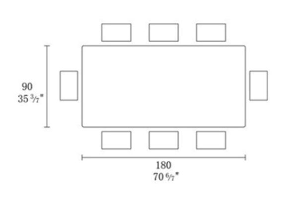 Стіл обідній OKT-2313 1800*900*750 Глянцеве покриття Bolai grey Hestia - фото 5