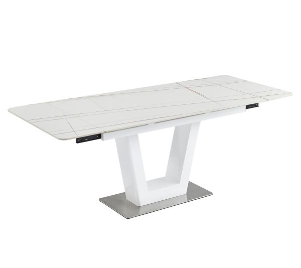 Стіл обідній OKT-2319 1400(2000)*800*760 Матове покриття Біле золото Hestia - фото 7