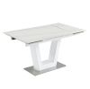 Стіл обідній OKT-2319 1400(2000)*800*760 Матове покриття Біле золото Hestia - фото 3